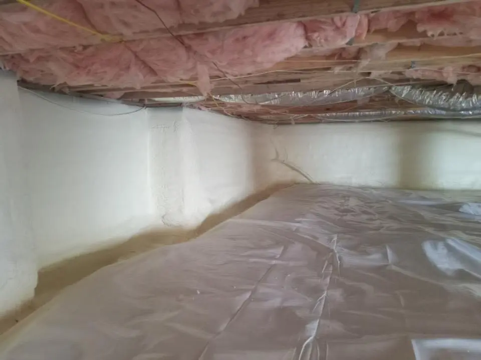 Crawl space encapsulation with closed-cell spray foam for Commercial Roof Restoration in Tracyton